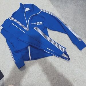 Vintage Unisex Tracksuit "Get Going With Gulf" Blue with White Stripes & Zippers